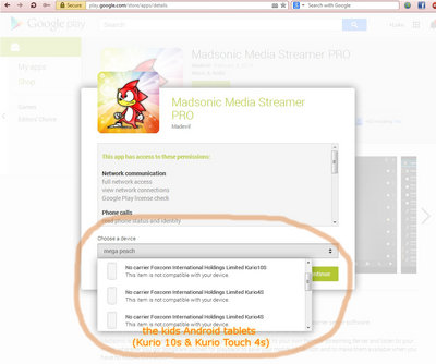 Kurio 10s and Kurio Touch 4s - play store claims are incompatible?  Is it the Allwinner processor?  Specs?  What is it?