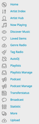 Missing internet radio in left menu