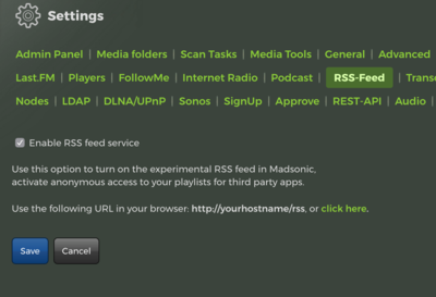Activate the RSS Feed here.