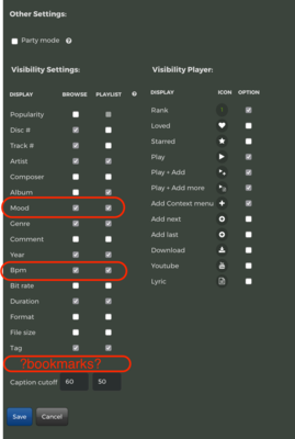 my personal settings