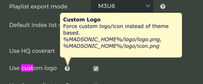Settings -&gt; Admin Panel -&gt;  Use custom logo